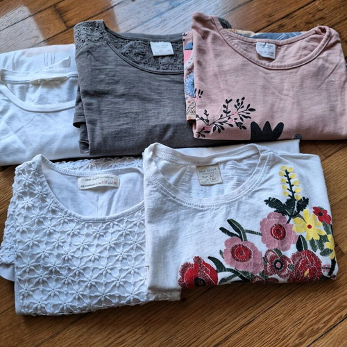 Zara long-sleeve blouses set used, 140 cm, multicolor, for girls
