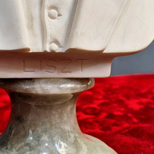 Franz Liszt bust like new made of marble dust and alabaster