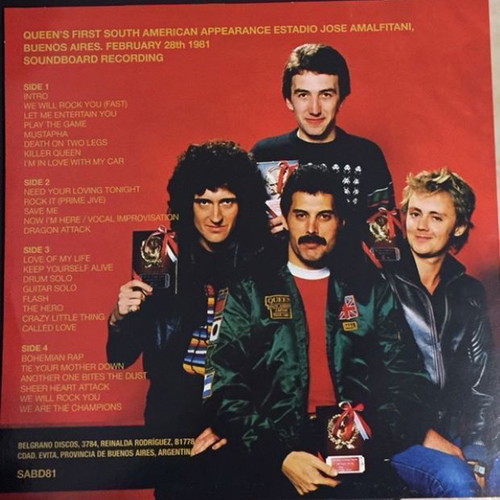Queen South America Bites The Dust double album new, rock