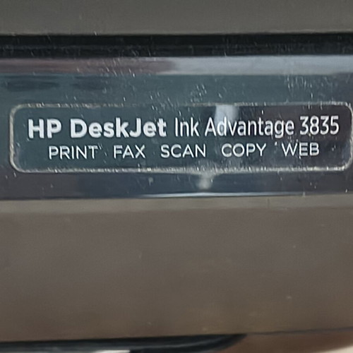 HP Deskjet 3835 εκτυπωτής μεταχειρισμένος για επισκευή, μόνο μαύρο μελάνι
