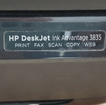 HP Deskjet 3835 εκτυπωτής μεταχειρισμένος για επισκευή, μόνο μαύρο μελάνι
