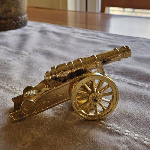 Vintage iron cannon lighter, collectible