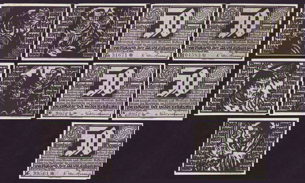 Germany 50 Pfennig Set 5 Notgeld 1921 STADT ERFURT  (Нот017)