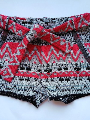 Iro Paris shorts new, thick weave gray and red