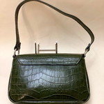 Green shoulder bag like new with ring