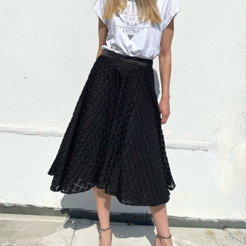 Inverso midi skirt like new, A-line, size M, black