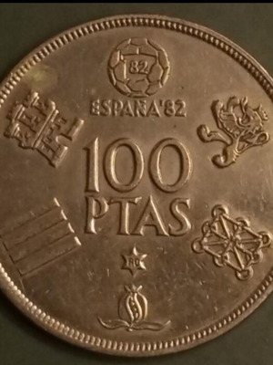 Collectible 100 pesetas coin 1980 used, World Cup