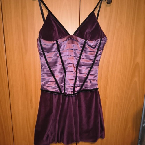 Tassos Mitropoulos Mini Dress like new, velvet and satin corset detail, medium