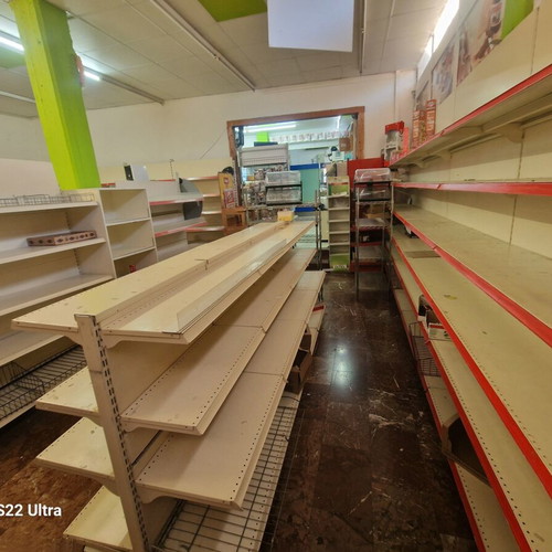 Dexion shelves used, 72 meters supermarket racks