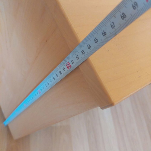 Wooden desk like new with drawers and wheels