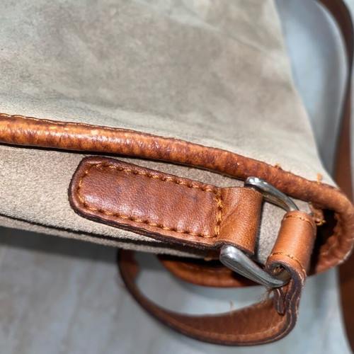 Vintage leather suede crossbody bag used