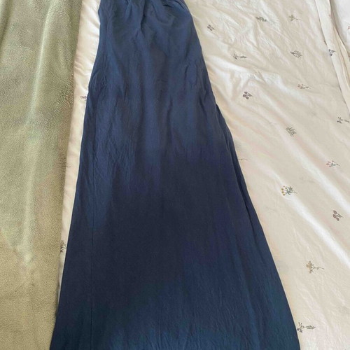 Mind Your Style linen dress blue one shoulder, small, like new