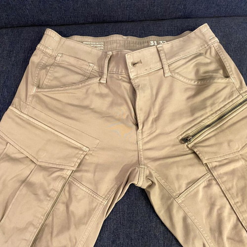 Cargo G-Star Raw Rovic Trainer Zip 3D pants size 31 like new, beige