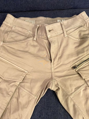 Cargo G-Star Raw Rovic Trainer Zip 3D pants size 31 like new, beige