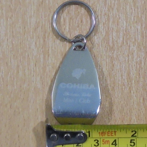 Cohiba cigar promotional metal keychain - opener used