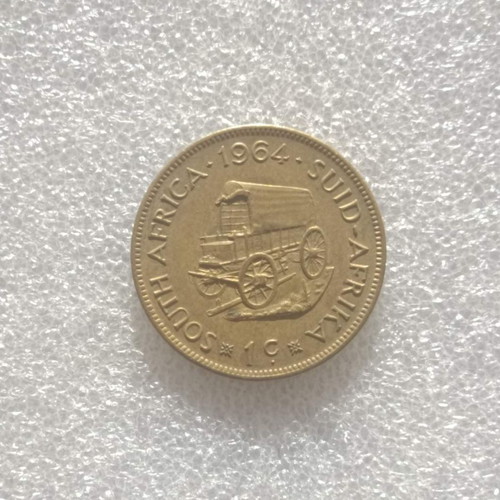 South Africa 1 Cent coin 1964 brass KM# 57