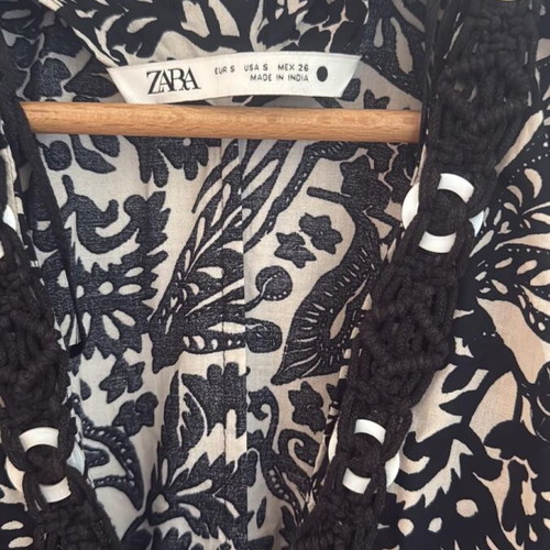 Zara long dress like new, black and white, size S
