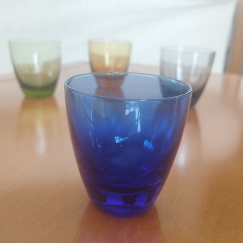 Max Verboeket Carnival Glass Set 4x Mint Kristalunie Maastricht 1956