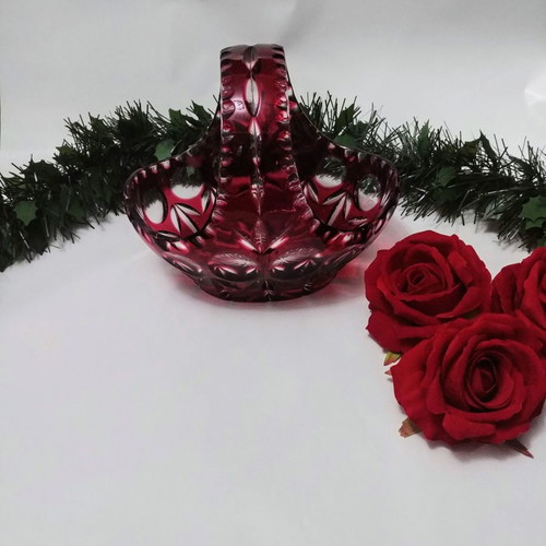 Nachtmann Bamberg basket-shaped bowl new handmade crystal