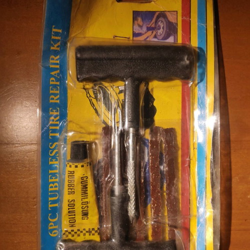 Tubeless tire repair kit new 6pc