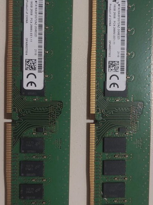 DDR4 Memory 2 x 16 GB DIMM for Desktop 32GB Micron 2666MHz like new