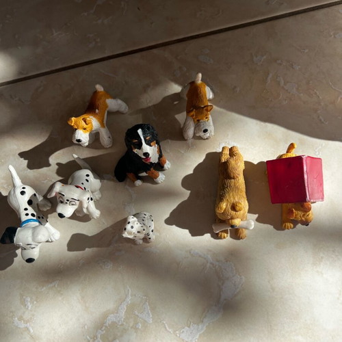 Set of rubber vintage 90s toys used, 8 pieces