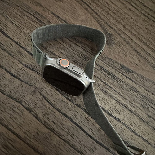 Apple Watch Ultra 1 with 4 original bands and chargers