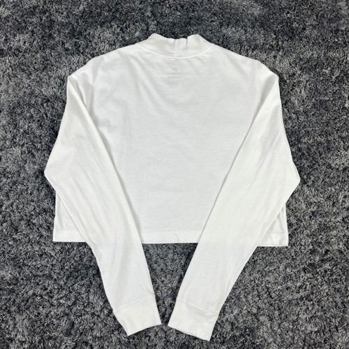 Nike Necklace Detail Mock-Neck Sweatshirt like new, white, size S