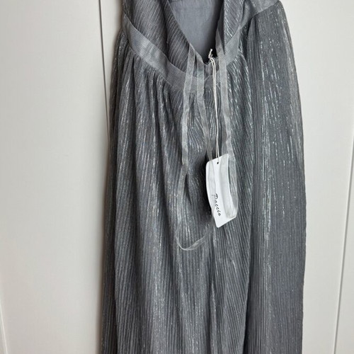 Silver long women's backless dress for special occasion new