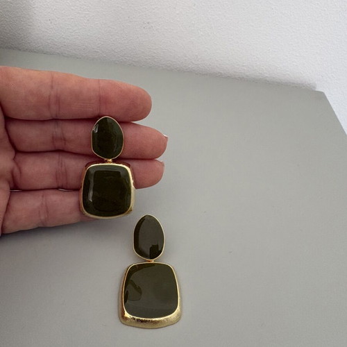 Ro-Ro Accessories earrings new, green and gold