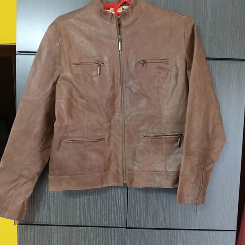 Ruff Hewn Genuine Leather Jacket Size L 44 Like New Brown