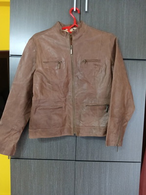 Ruff Hewn Genuine Leather Jacket Size L 44 Like New Brown
