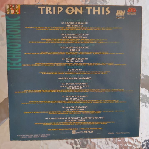 Technotronic Trip On This Remix Album vinyl like new, electronic