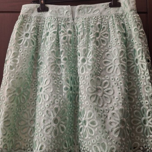 ASOS Mini Skirt Mint Color Lace Like New, Size L 40 12