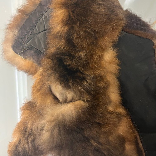 Set of 3 vintage fox fur collars like new, brown