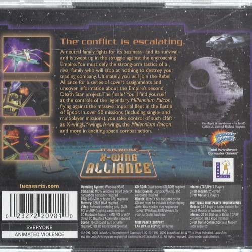 Star Wars X-Wing Alliance PC CD-Rom game like new