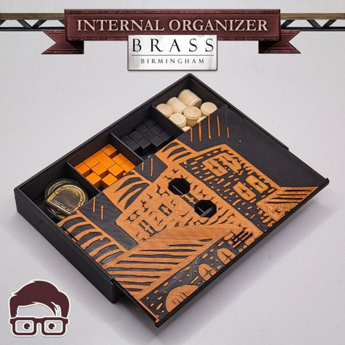 Brass Birmingham Board Game Organizer new, 3D printed insert