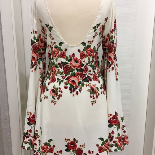HM & Divided floral asymmetric dress like new, EU40