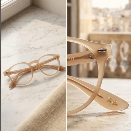 Ray Ban beige transparent eyeglasses