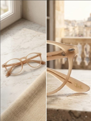 Ray Ban beige transparent eyeglasses