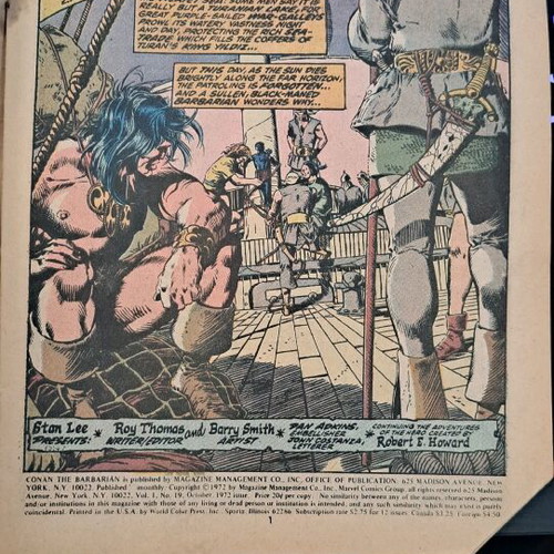 Conan the Barbarian Marvel Comics 1971 used #19