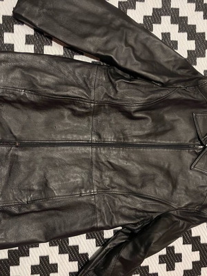 Mathe leather jacket XL like new, black, slim fit