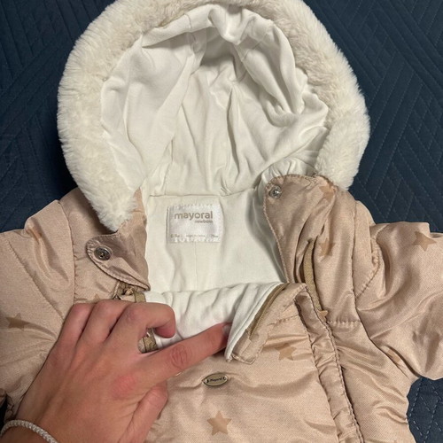 Mayoral Ecofriends Baby Jumpsuit like new, beige, 6-9 months