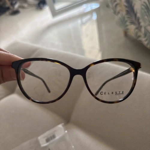 Bone frame for eyeglasses new, brown