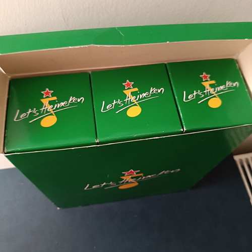 Heineken Vintage Beer Glasses set of 3 new
