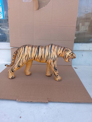 Wooden tiger used with wear 40cm x 20cm