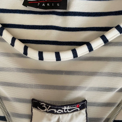 Striped bodysuit blouse like new, size XS-S