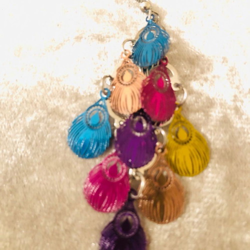 Boho hanging earrings handmade multicolored new
