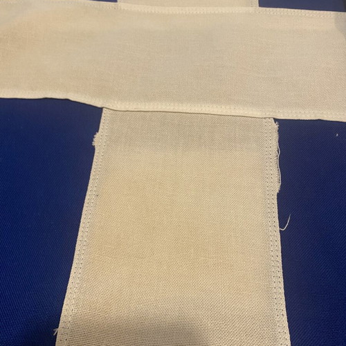 Vintage Greek sea flag used, sewn with plaque stitching, 1.00x1.50m