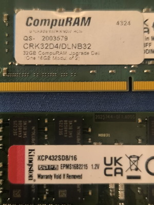 DDR4 32GB Kit (2x16GB) SODIMM μνήμη RAM laptop σαν καινούργιο